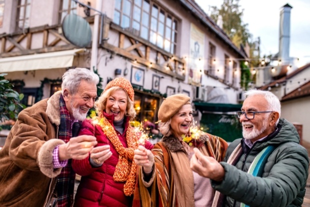Mature age group travelling